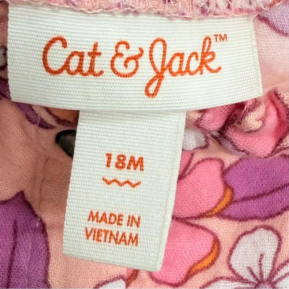 Cat & Jack Girls Kids Sleeveless Floral Print Flowy Tank Top. 18 Months. NEW.